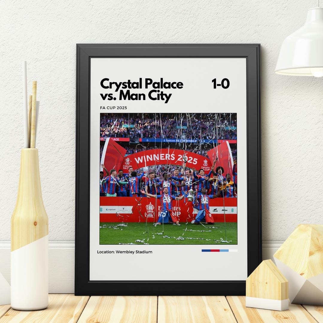 Crystal Palace FA Cup 2025 Winners Poster