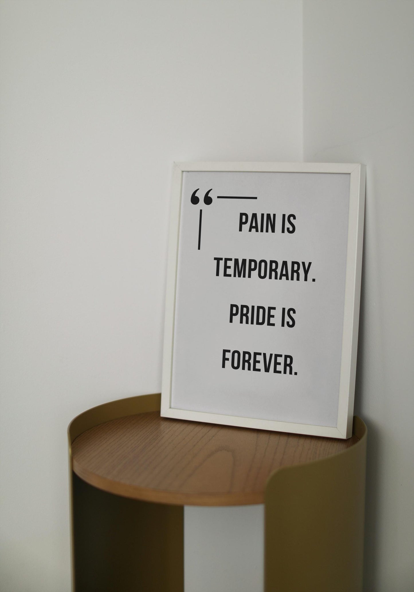 Pain is Temporary Motivational Poster, Pride is Forever
