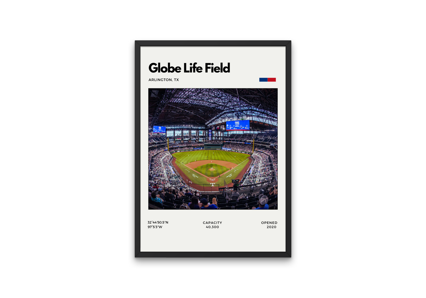 Globe Life Field Poster - Home of the Texas Rangers