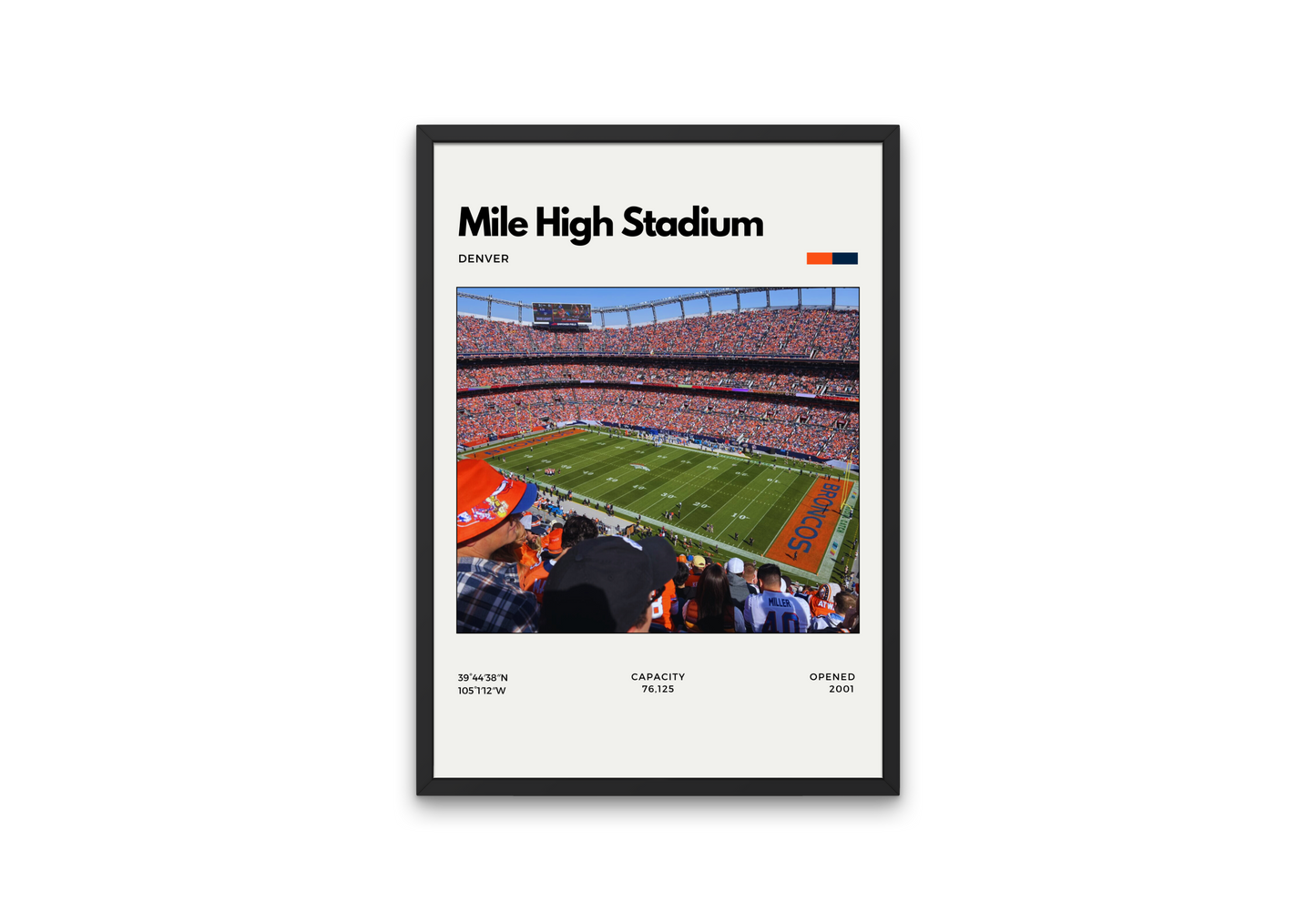 Mile High Stadium Poster – Home of The Denver Broncos