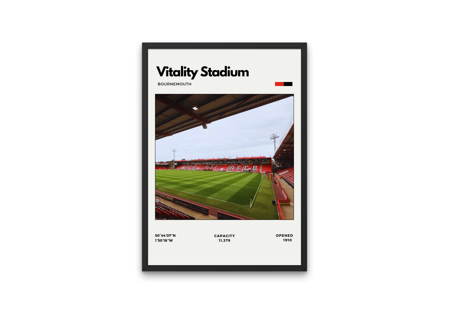 Vitality Stadium Poster - Home of Bournemouth Football Club