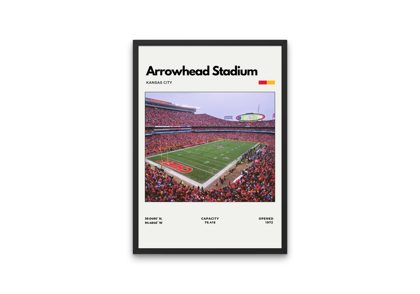 Arrowhead Stadium Poster - Home of the Kansas City Chiefs