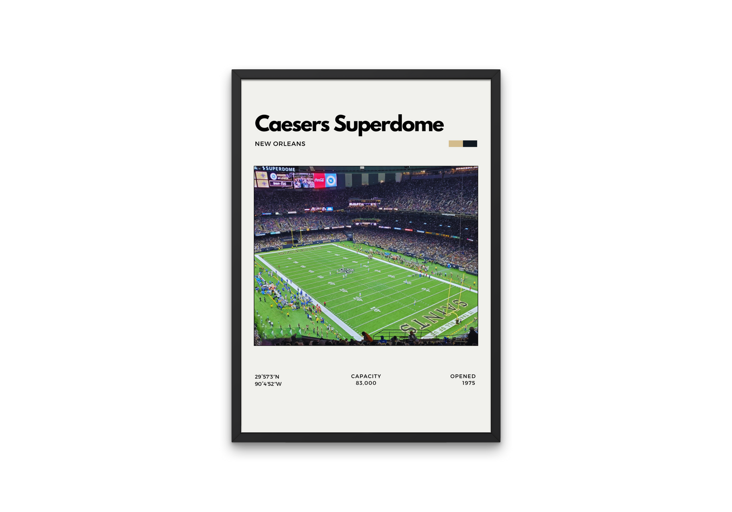 Caesars Superdome Poster - Home of New Orleans Saints