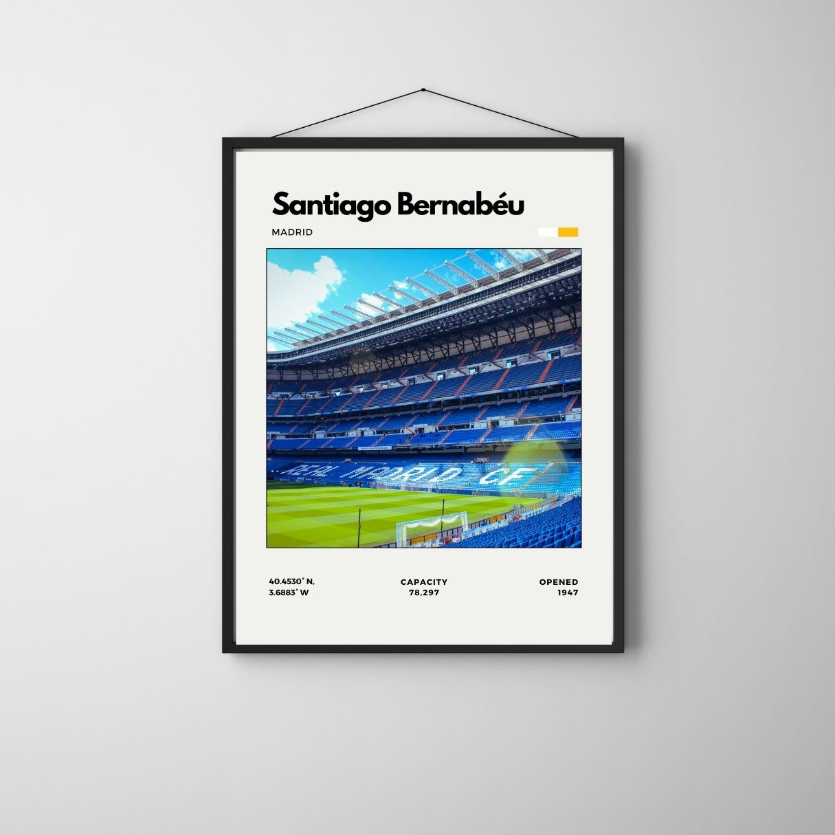Framed Poster Of Santiago Bernabeu