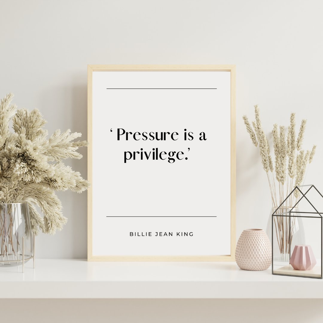 Pressure is a Privilege Poster