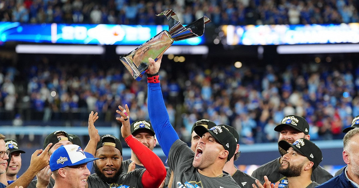 Toronto Blue Jays Celebrating ALCS Championship Victory