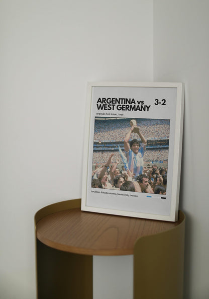 Argentina vs West Germany 1986 World Cup Final Poster