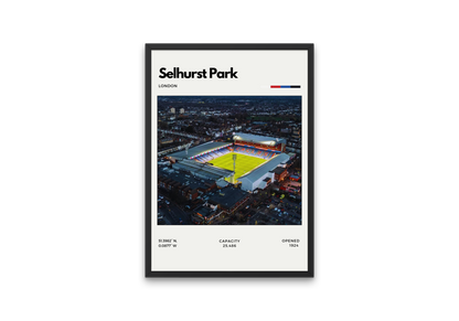 Selhurst Park Framed Poster. Home of Crystal Palace