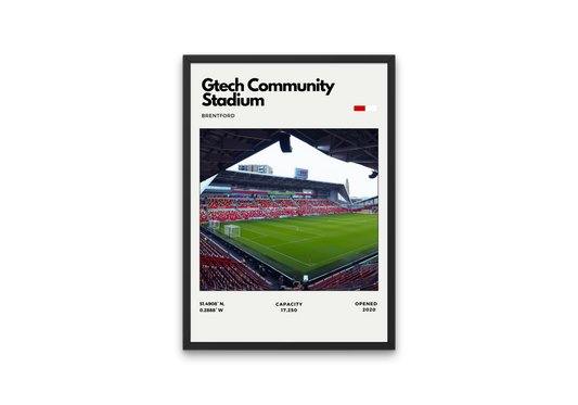 Gtech Community Stadium Poster - Home of Brentford Football Club