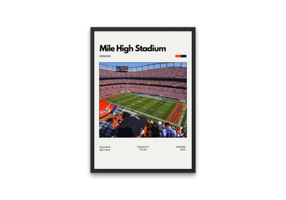 Mile High Stadium Poster – Home of The Denver Broncos