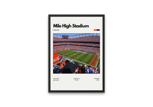 Mile High Stadium Poster – Home of The Denver Broncos