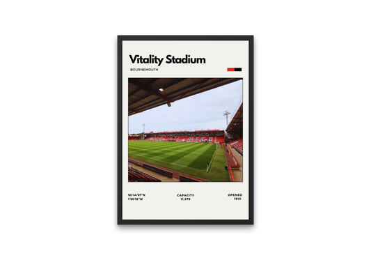 Vitality Stadium Poster - Home of Bournemouth Football Club