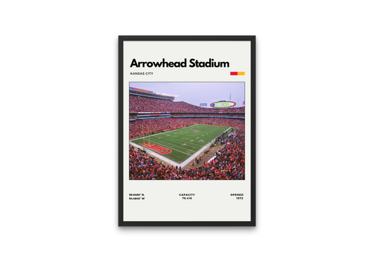 Arrowhead Stadium Poster - Home of the Kansas City Chiefs
