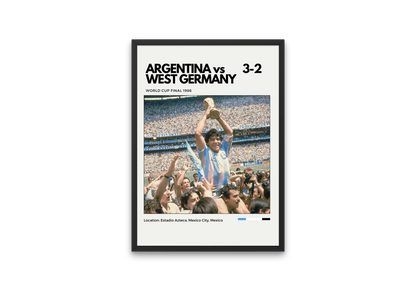 Argentina vs West Germany 1986 World Cup Final Poster