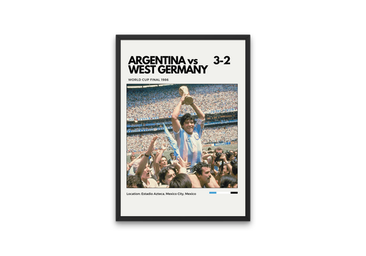 Argentina vs West Germany 1986 World Cup Final Poster