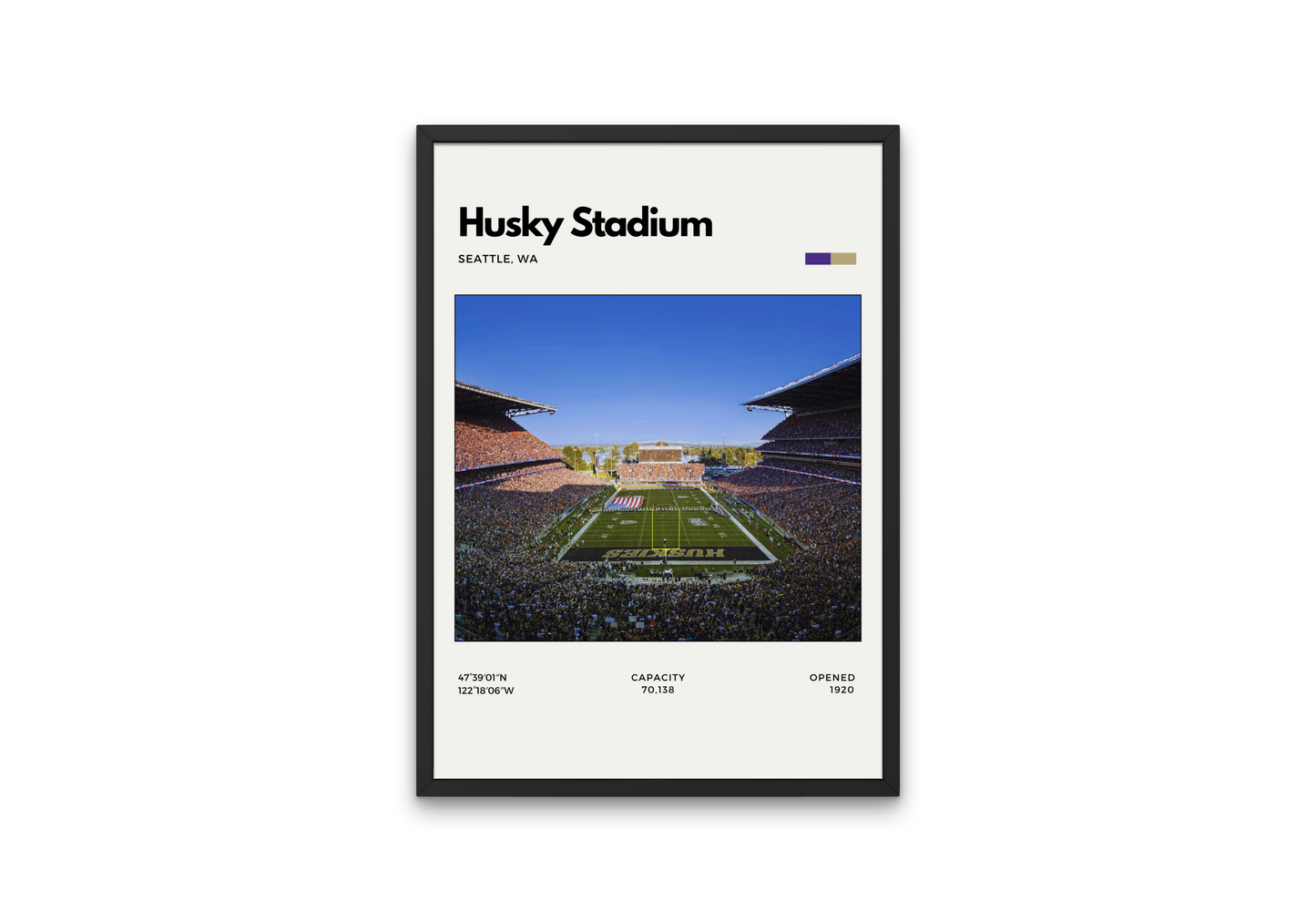 Framed Husky Stadium Poster