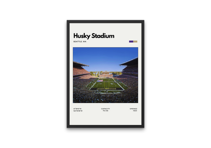 Framed Husky Stadium Poster