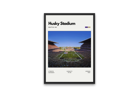 Framed Husky Stadium Poster